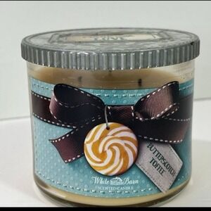 Bath & Body Works White Barn BUTTERSCOTCH TOFFEE 3 Wick  Scented Candle Rare HTF